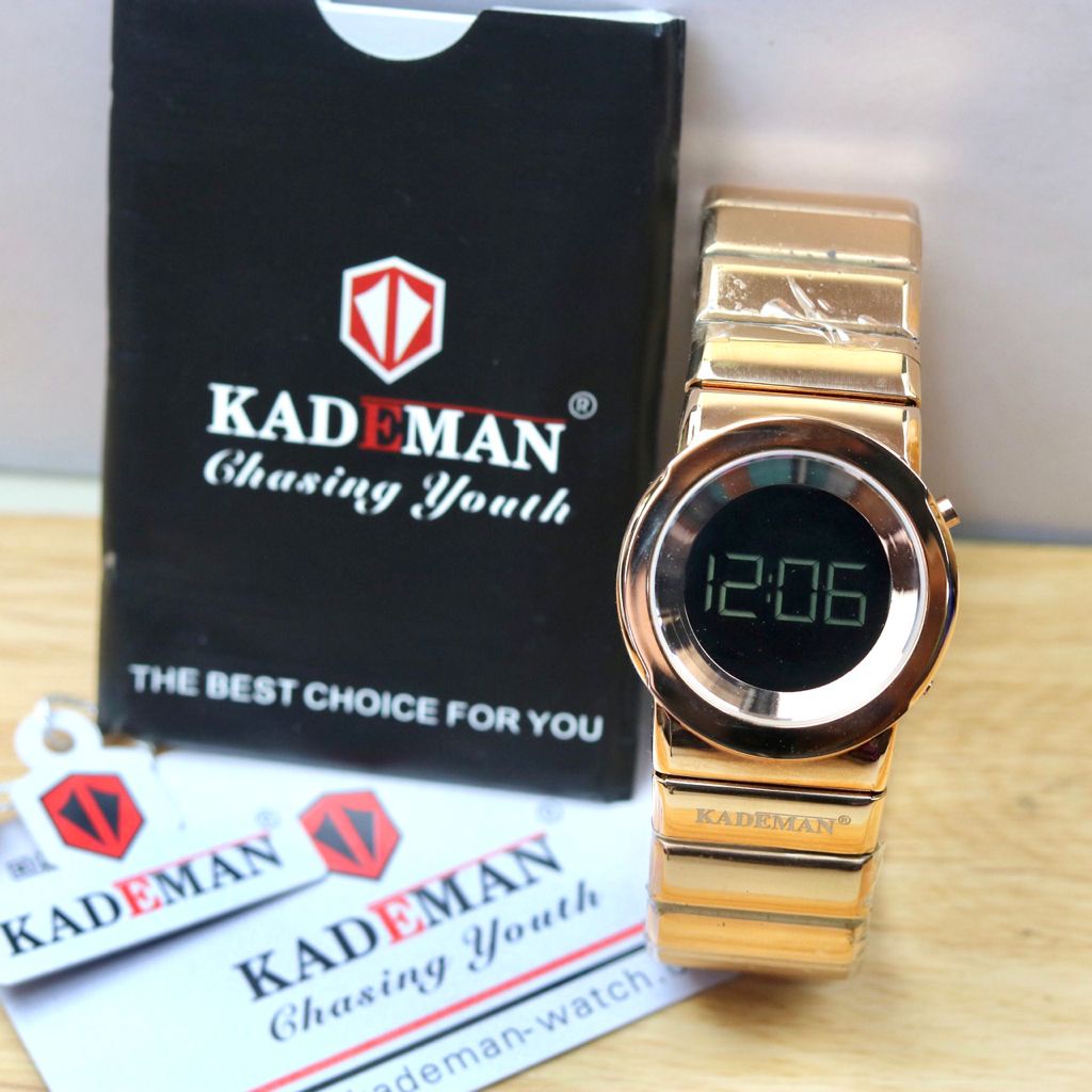 JAM TANGAN WANITA KADEMAN ORIGINAL RANTAI DIGITAL - DIAMETER 3 CM