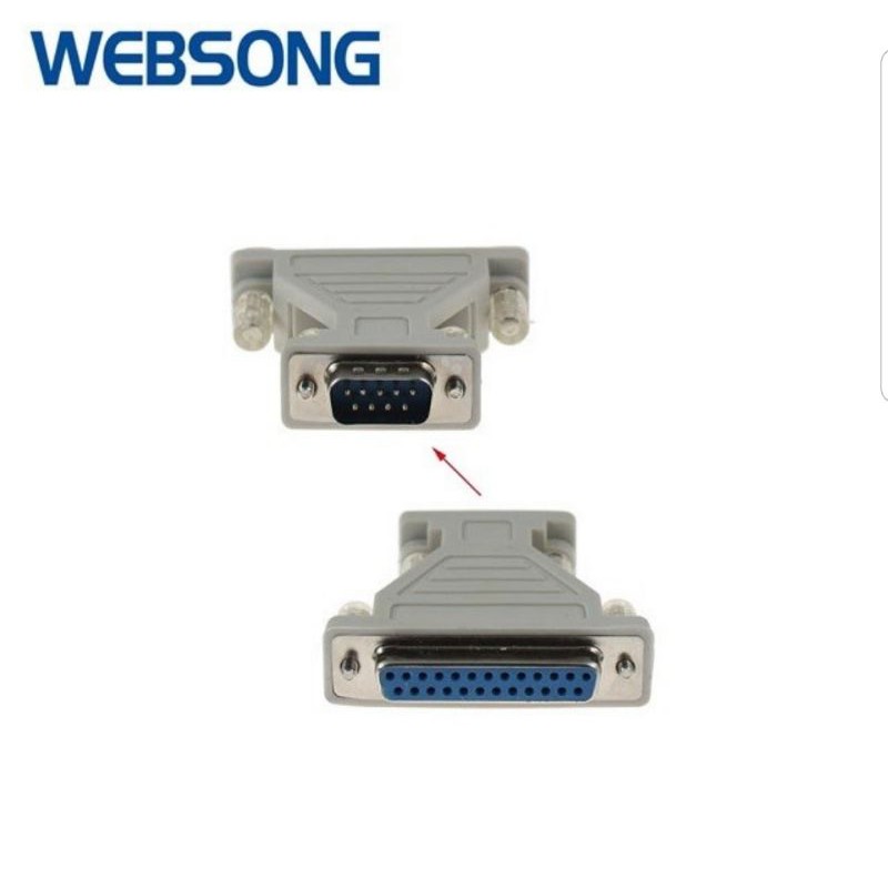 Connector Serial DB9 Male to Parallel DB25 Female websong