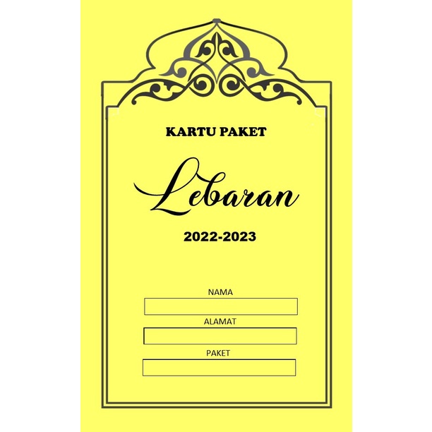 KARTU PAKET LEBARAN/PAKET HARI RAYA MINGGUAN
