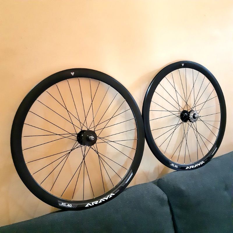 Wheelset velg Araya KS40 700c sepeda fixie fix-fix