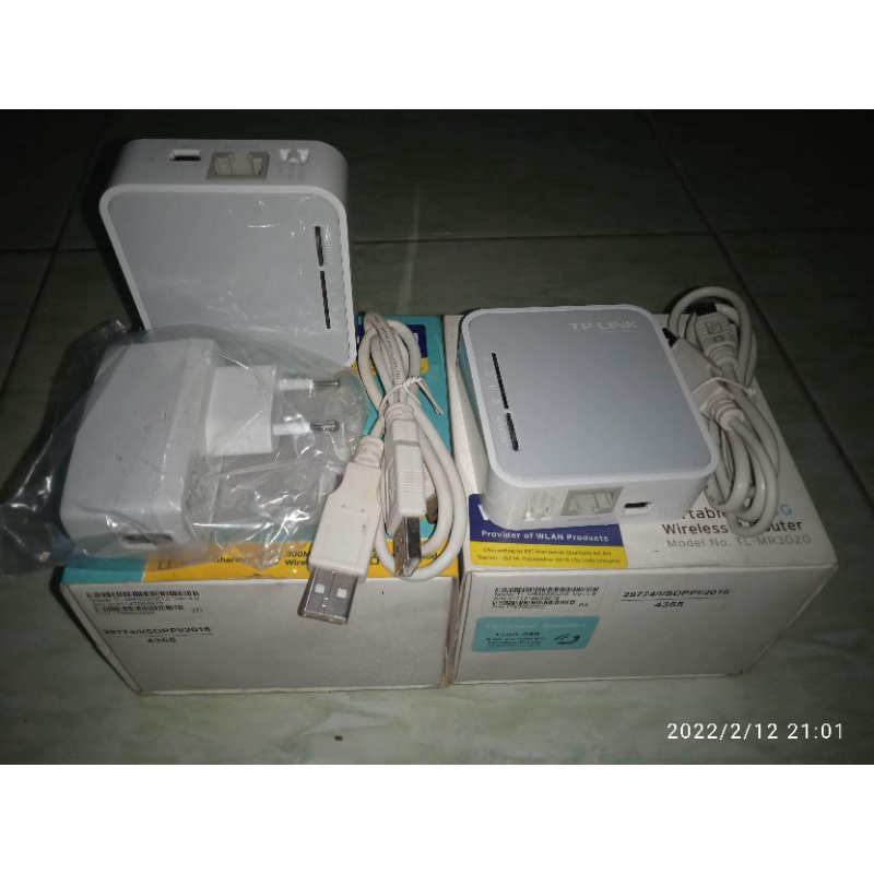 TP-LINK MR-3020 ROUTER WIFI PORTABLE 3G 4G SEKEN BEKAS
