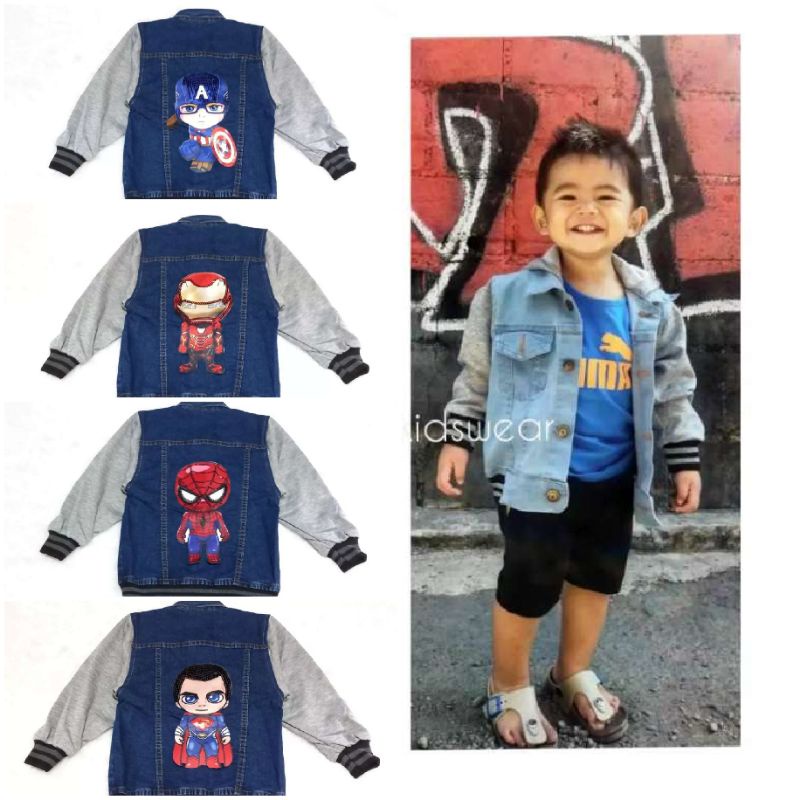 JAKET HOODIE LED (NYALA) SUPERHERO ANAK