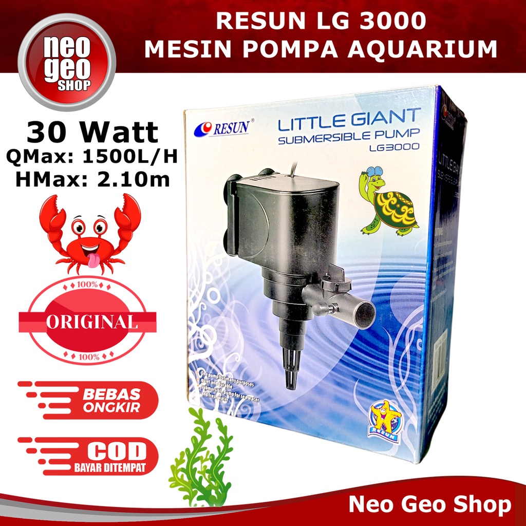 RESUN LG 3000 LG3000 Power Head Mesin Pompa Air Celup Aquarium