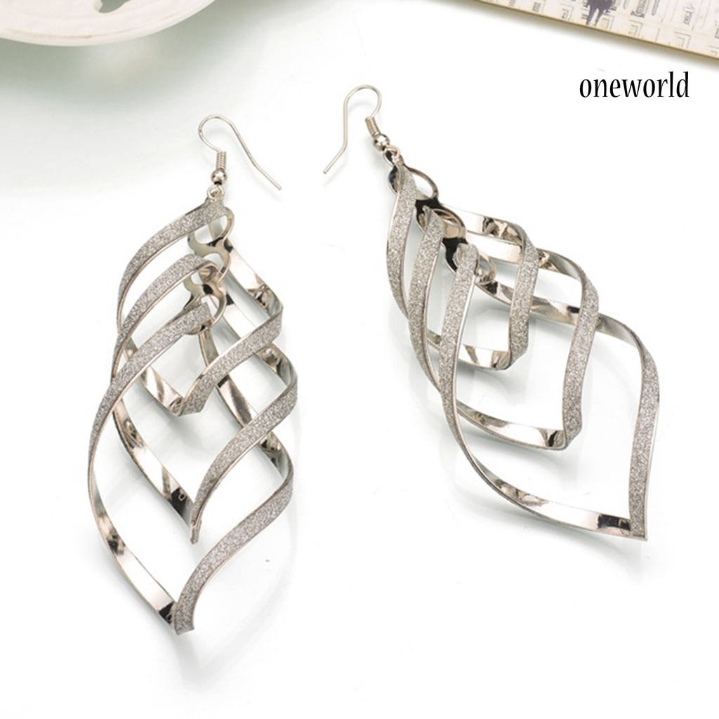 OW@ Earrings Sequins Skin-friendly Metal Fashion Ear Pendants for Dating