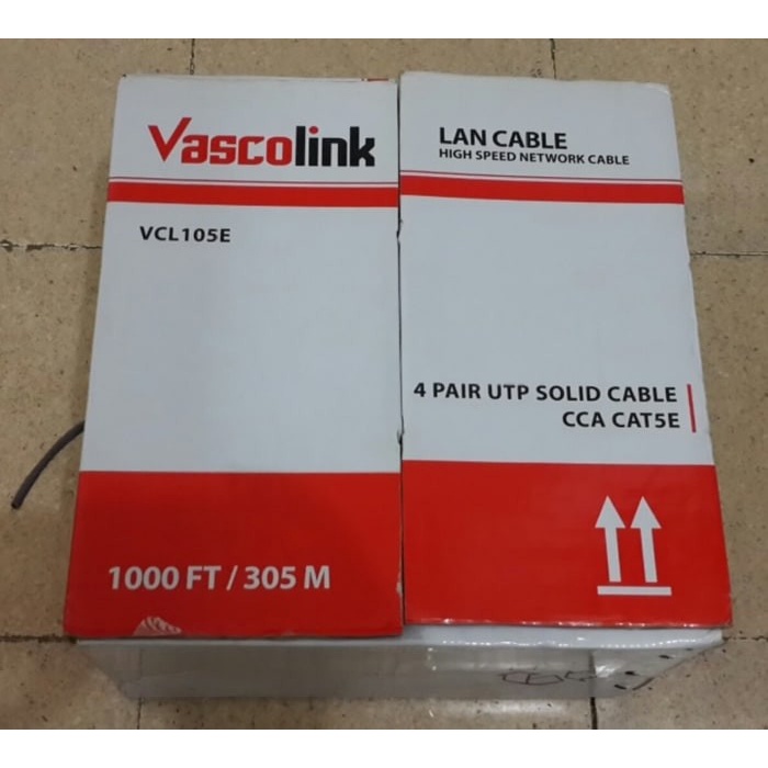 Kabel LAN UTP Cat 5E Vascolink (Meteran)