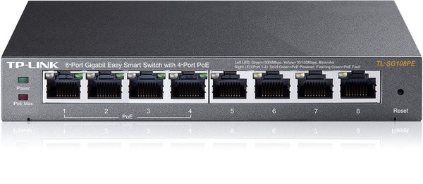 TP-LINK 8-Port Gigabit Easy Smart Switch with 4-Port PoE TL-SG108PE