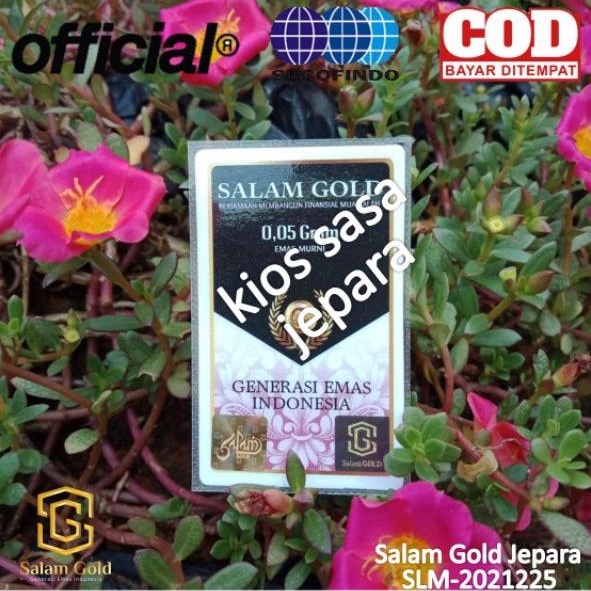 SALAM GOLD 0,05 gram emas mini 24k logam mulia