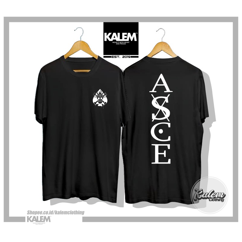 Kaos Tshirt Distro ANIME ONE PIECE Portgas D. Ace Logo ACE Terlaris - KALEMCLOTHING