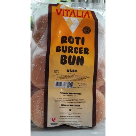 

BERNARDI VITALIA ROTI BURGER WIJEN PREMIUM 300 gram isi 6 pcs