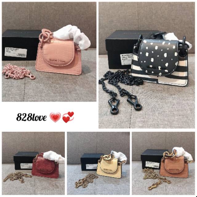 Tas Wanita Charles and Keith MINI RING  BLACK ZEBRA /PINK /BROWN DARK /YELLOW /BROWN LIGHT