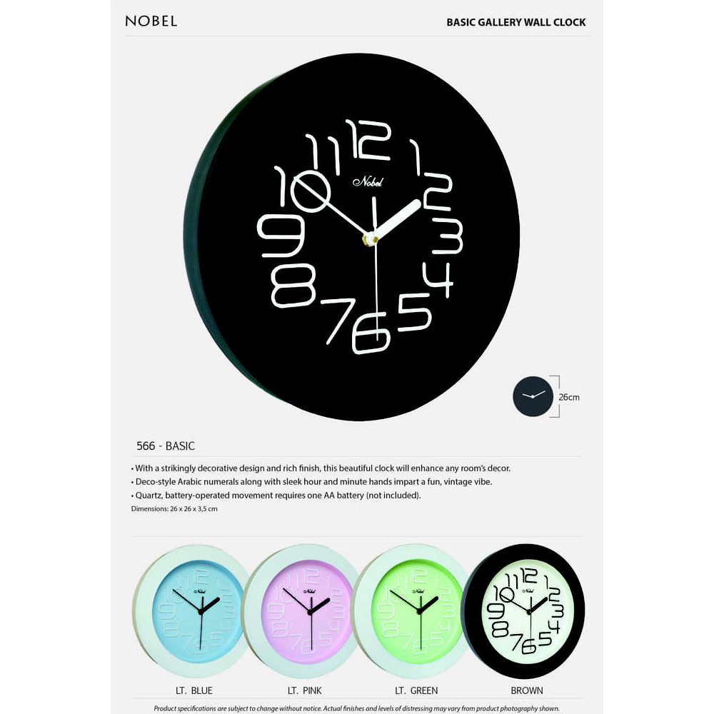 Jam Dinding Nobel 566 Diameter 31Cm