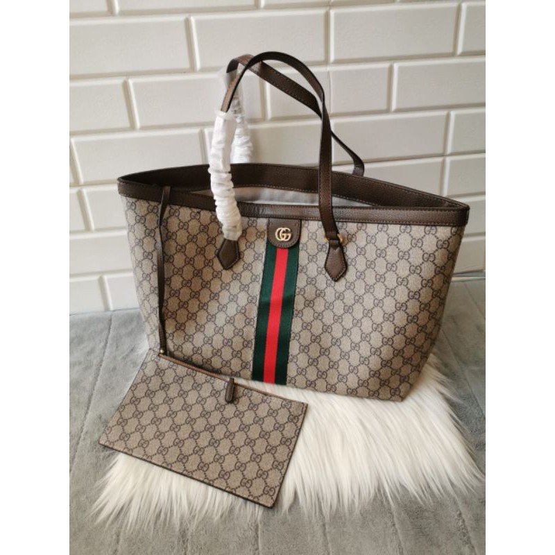 GC OPHIDIA GG SUPREME CANVAS TOTE BAG / GG TOTE BAG