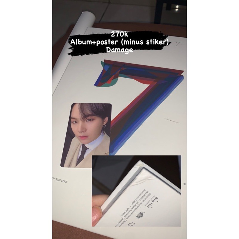 Album unseald Mots 7 Pc yoongi + poster