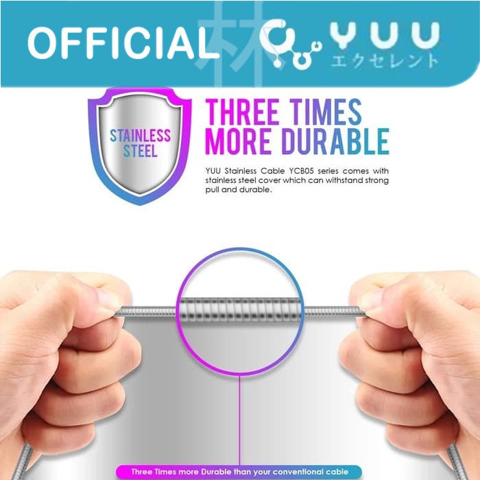 Yuu YCBM05M Data Cable Micro USB Stainless Steel