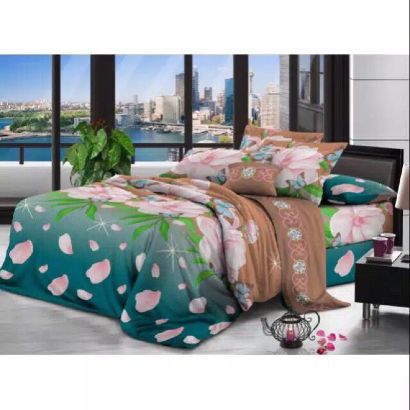 Sprei Adela New Comfort Collection T20 Size 180x200cm Bantal 2 MURAH BAHAN KATUN DISPERS TIDAKLUNTUR