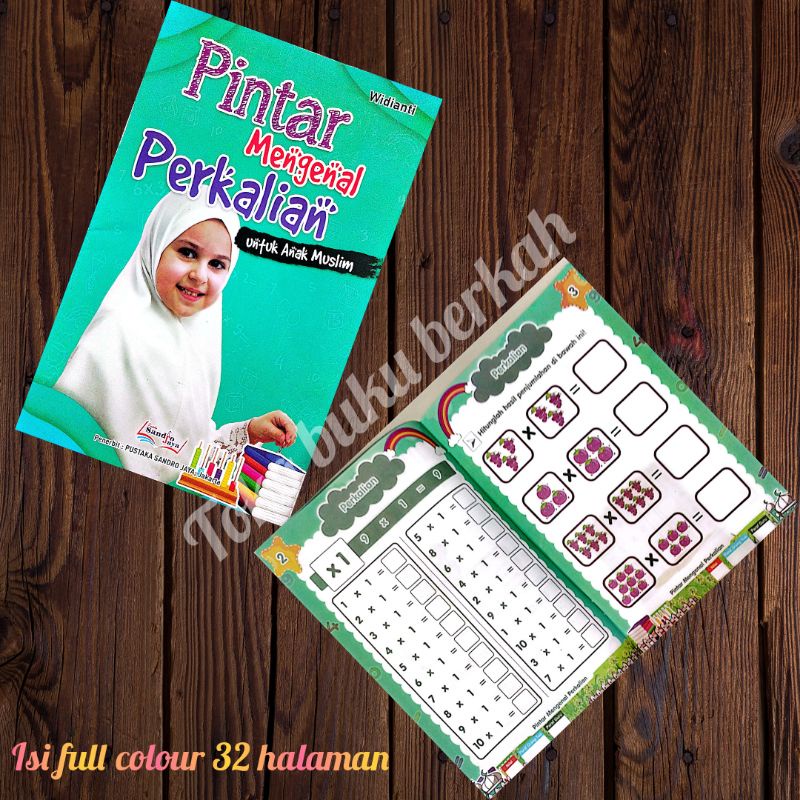 buku seri untuk anak muslim pintar mengenal angka, huruf, membaca, perkalian, pengurangan untuk anak muslim 15x24cm