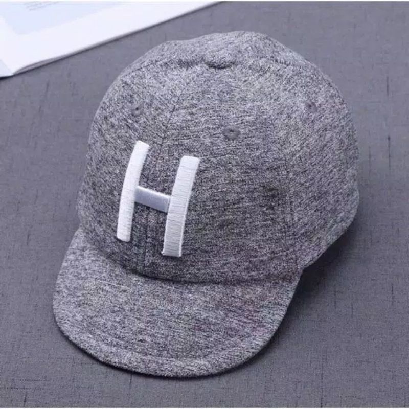 TOPI BASEBALL ANAK BAYI BALITA LAKI PEREMPUAN MOTIF TULISAN HURUF BORDIR IMPORT-H