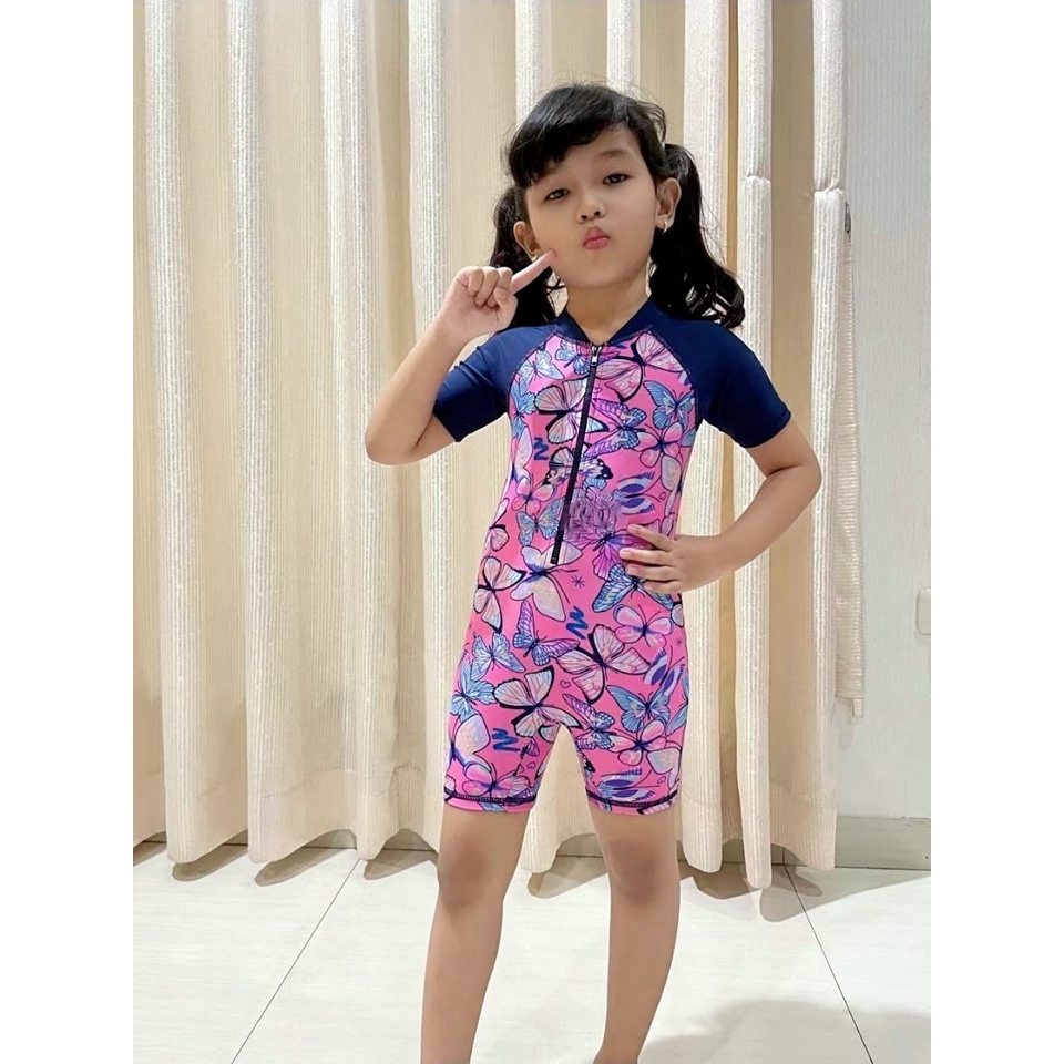 Y05-15 Y05  Baju renang / anak / lengan pendek / unisex / antiuv / pakaian renang / outdoor / bayi / murah / import / nyambung