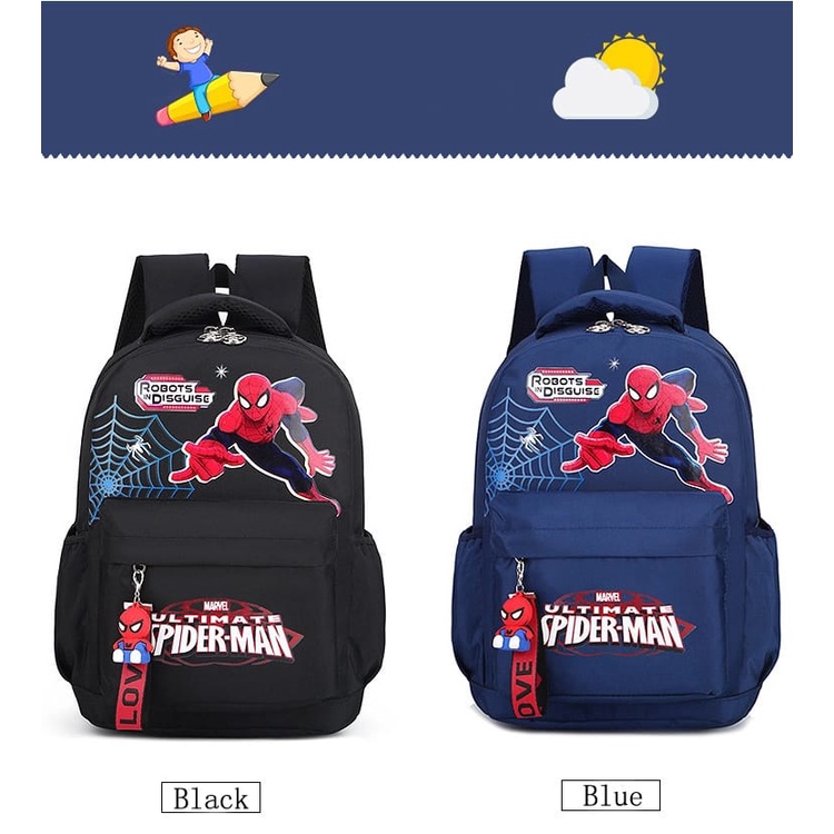 BATOSAI SPIDERMAN - Tas Anak Sekolah anak laki-laki tas sekolah anak sd tk smp laki-laki murah Terlaris