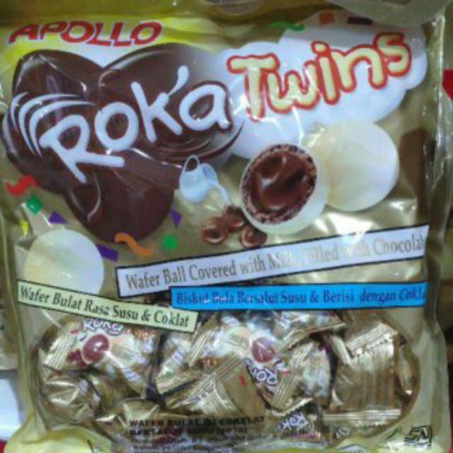 

Roka wafer ball coklat susu / Roka Twins