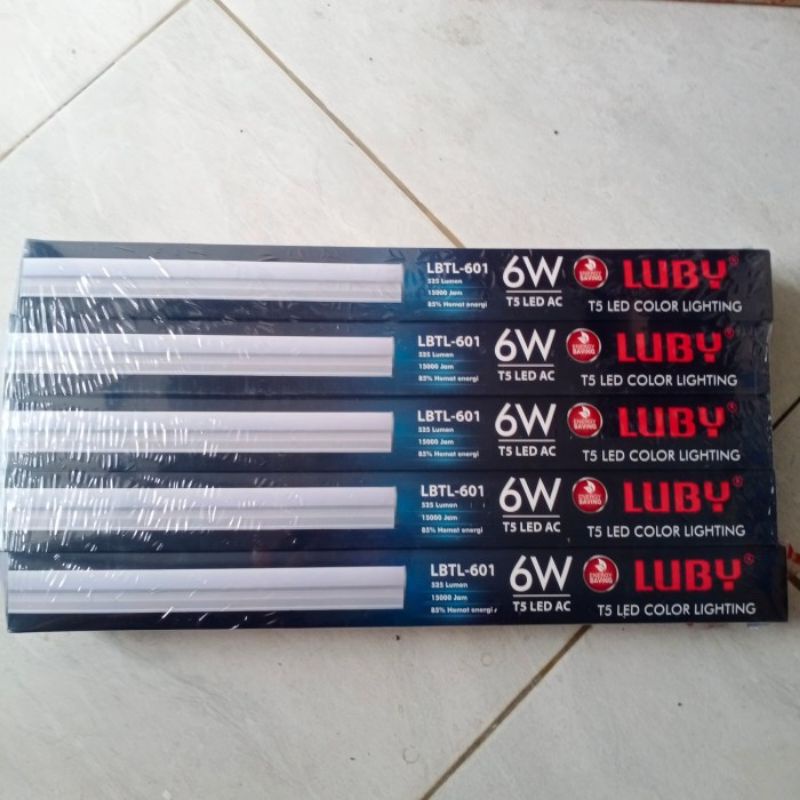 TL T5 Led Luby 6 Watt Hijau/Kuning/Merah/Putih