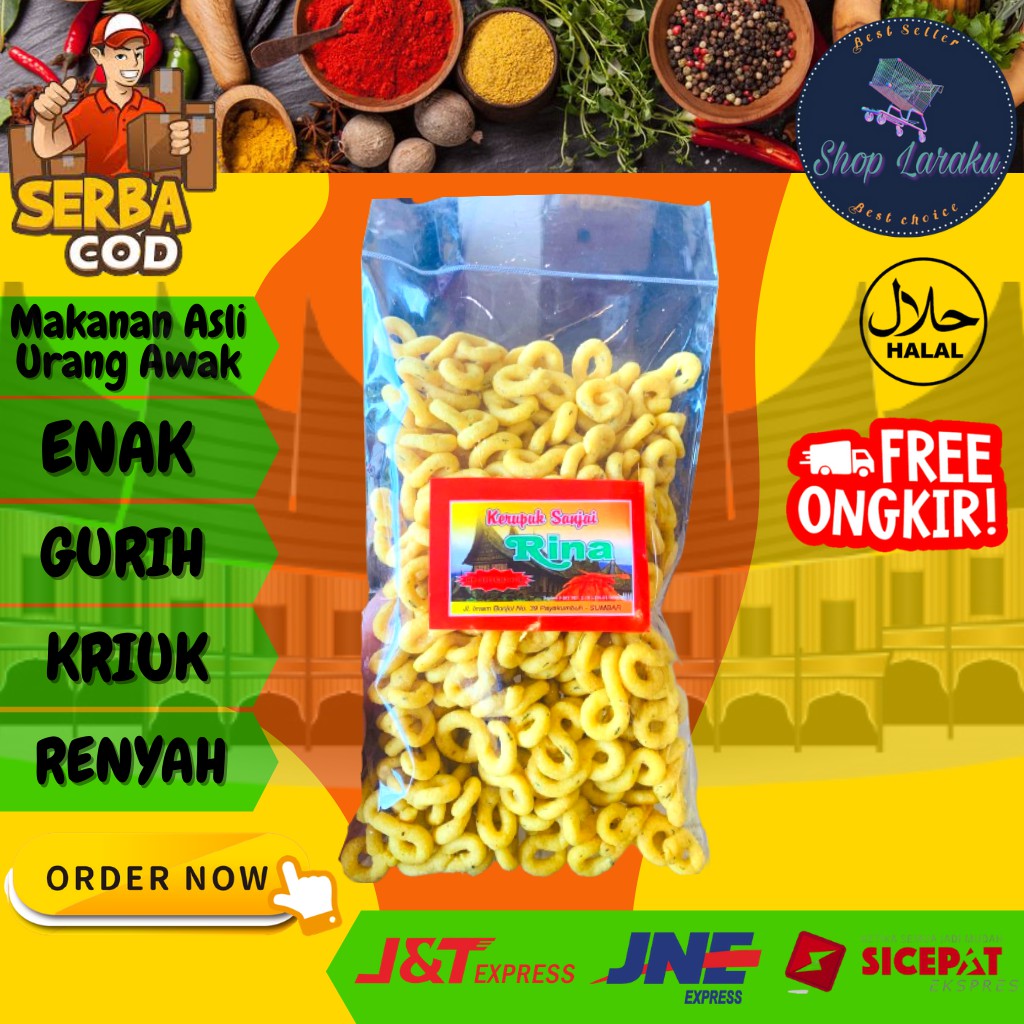 

Kerupuk Karak Kaliang Angka 8 Ubi Singkong Makanan Asli Payakumbuh Padang Khas Minang Cemilan Gurih