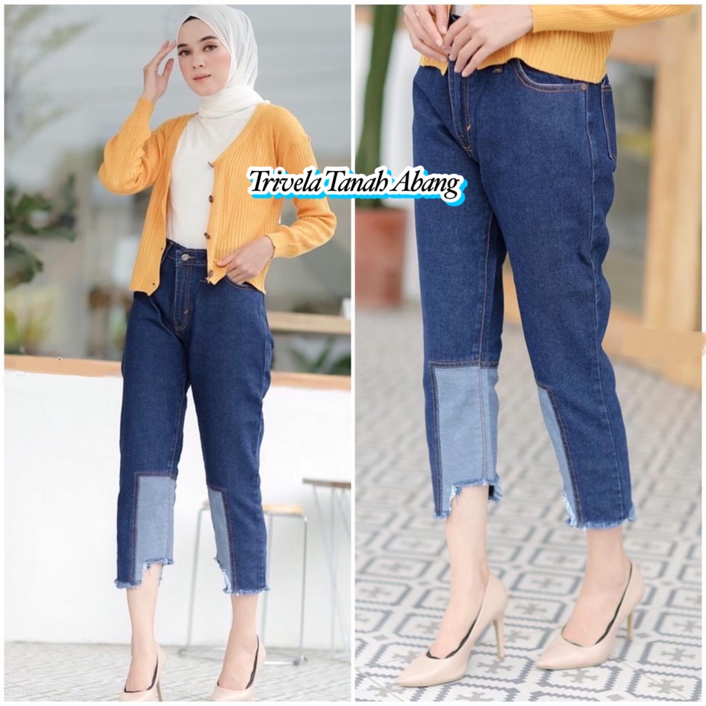 TRIVELA - ARZETA JEANS BOYFRIEND // BOYFRIEND RAWIS KOMBINASI WARNA