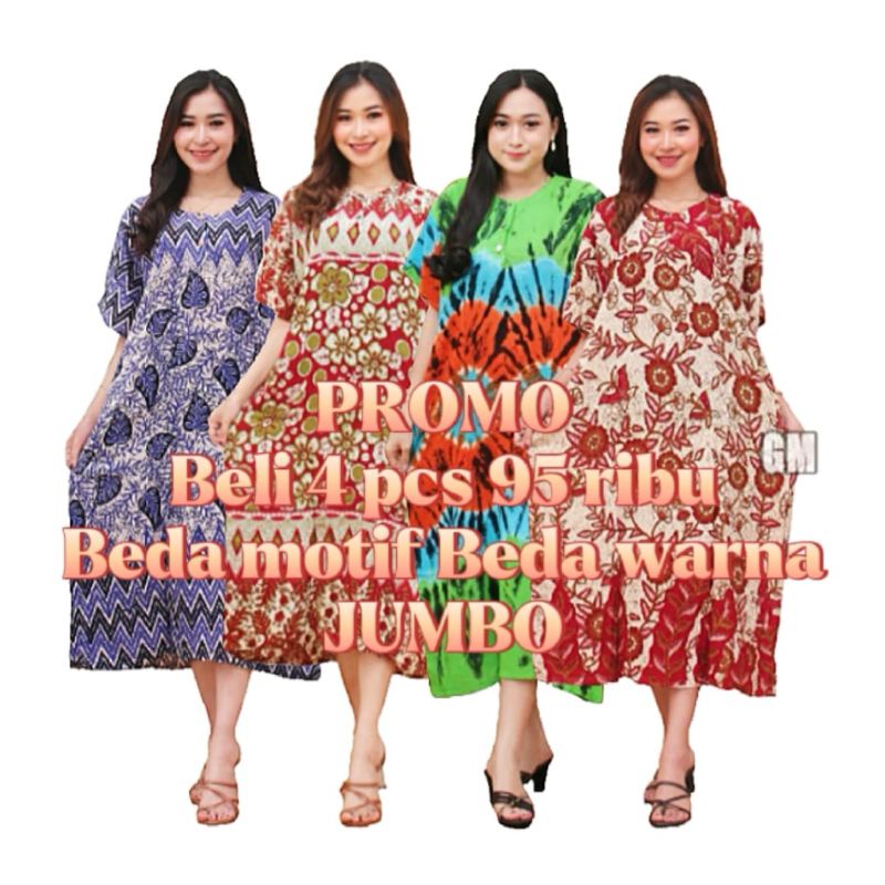 DASTER JUMBO BUSUI BUMIL KAIN RAYON SANTUNG DAPAT 4 PCS