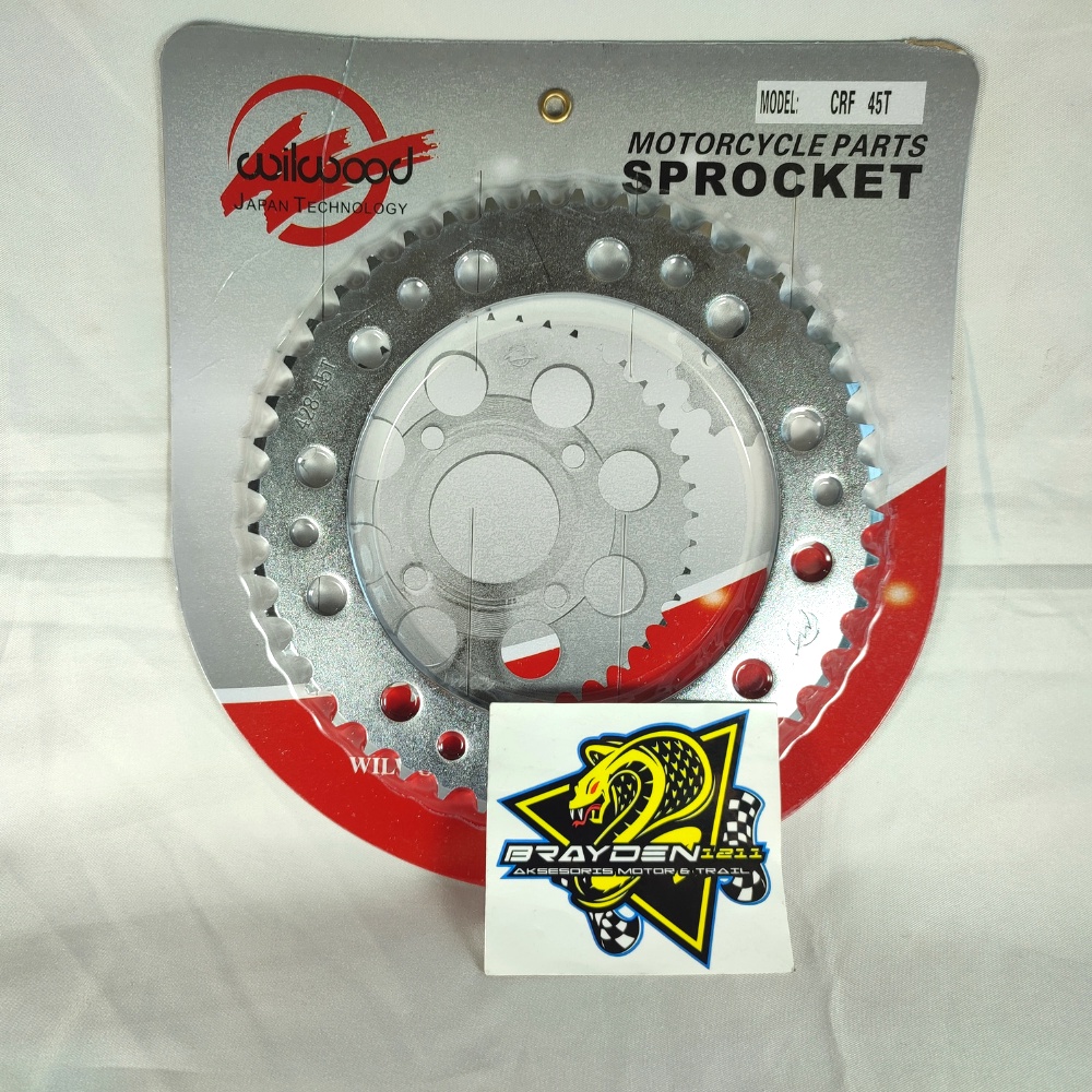 GEAR SET CRF KLX/GEAR BELAKANG CRF KLX/GEAR SSS KLX CRF/GEAR KLX CRF SSS/GEAR CRF KLX WILWOOD