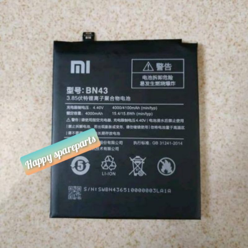 BATERAI REDMINOTE4X ORIGINAL
