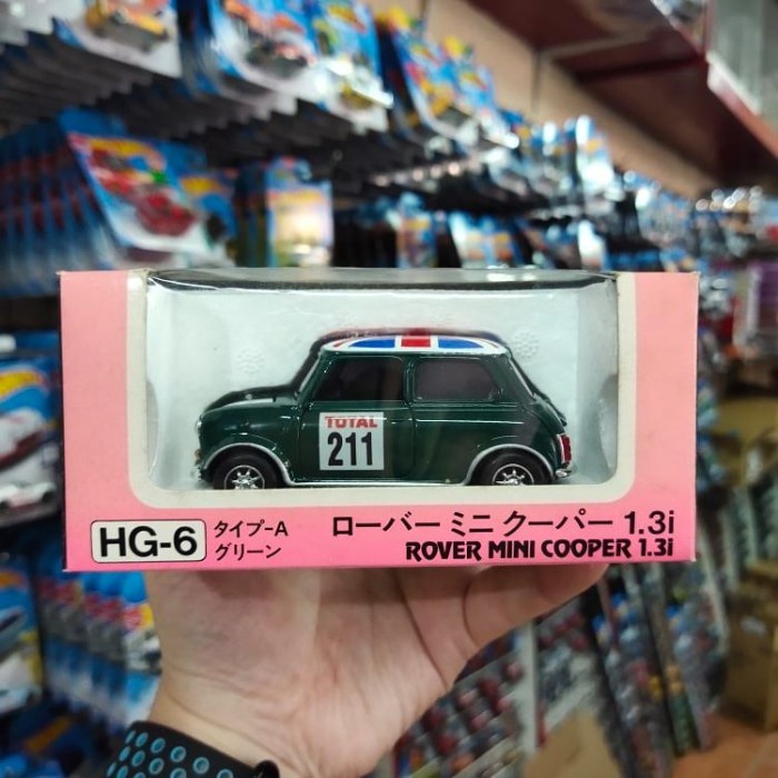 Diapet 1/35 Rover Mini Cooper 1.3i Union Jack Hijau - Made in Japan