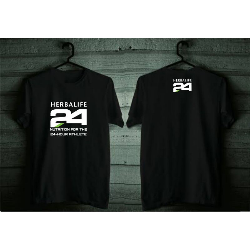 GRATIS Tambah Nama CLUB KAOS HERBALIFE WANITA PRIA Baju Herbalife HITAM Simple (GRATIS tambah sablon