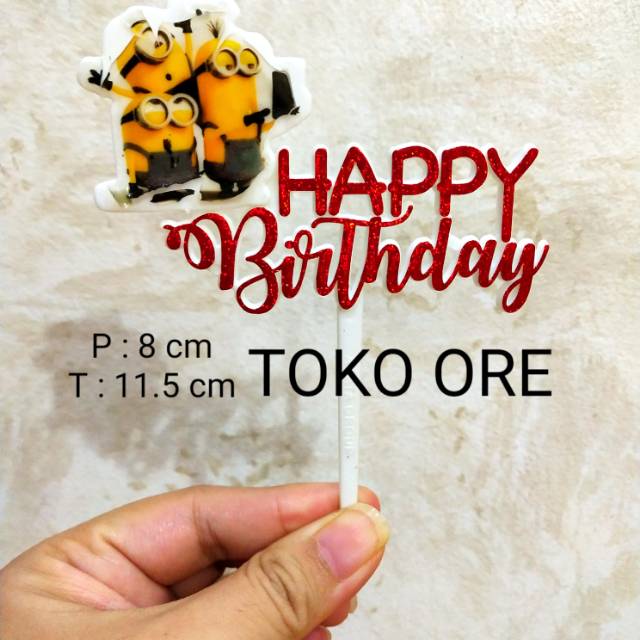 CAKE TOPPER MINION HIASAN KUE MINION