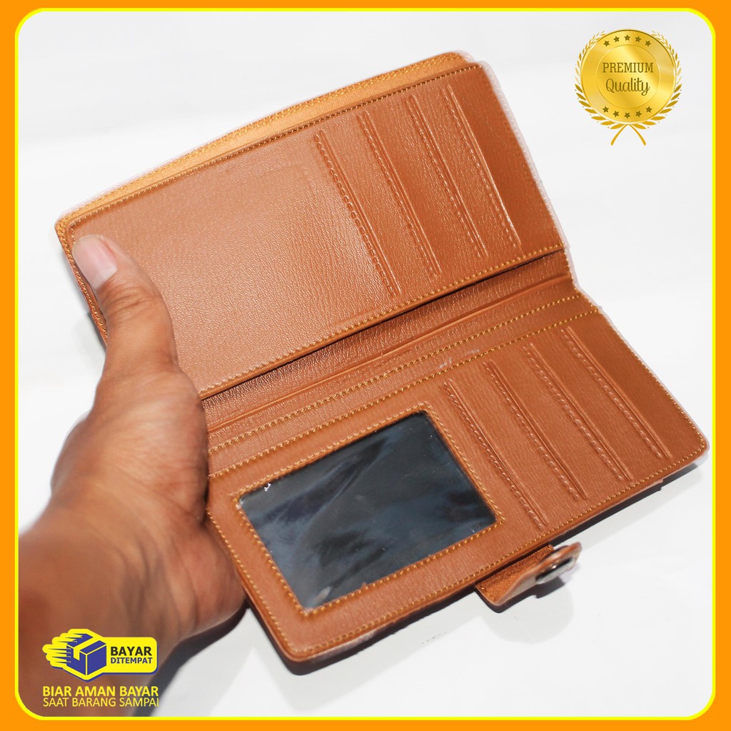 PROMO Dompet PVC Pria panjang kancing kasual bayar di tempat