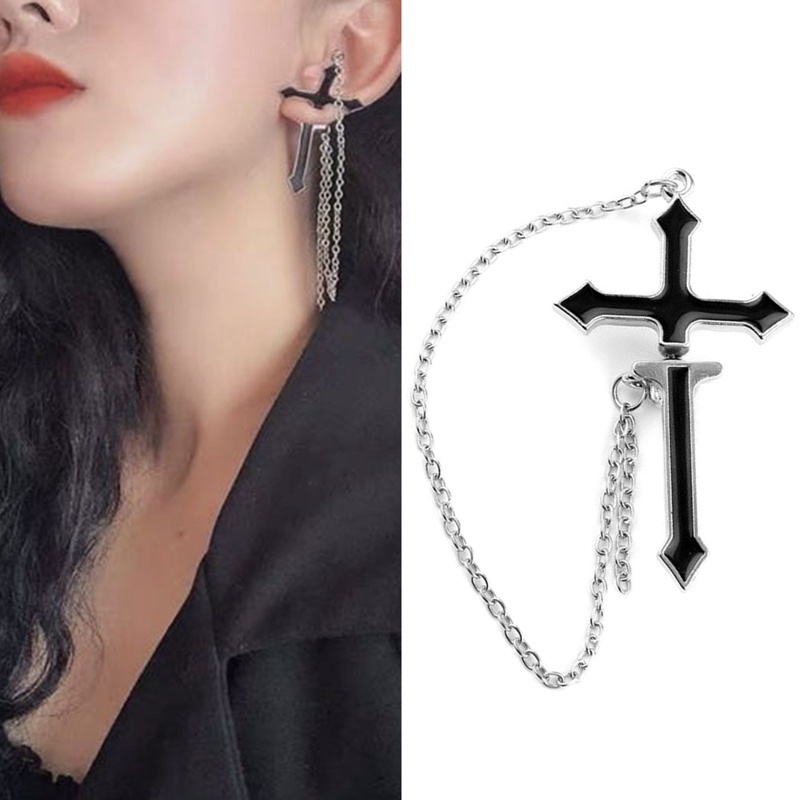 1PC Fashion European Style Vintage Brincos Party Jewelry Cross Earrings