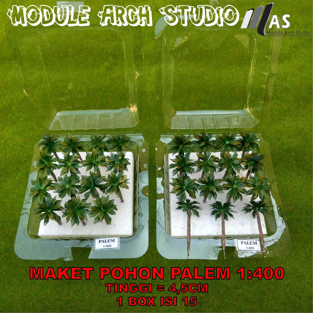 Maket Pohon Palem Skala 1:400 Isi 15pcs