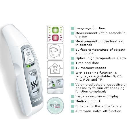 Thermometer Digital Medical BEURER FT 70 Multi-functional