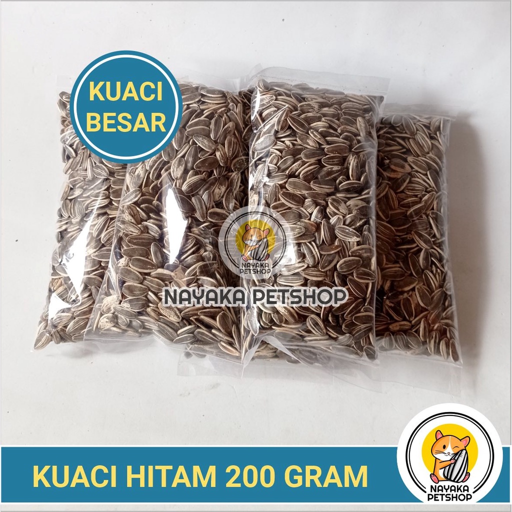 Kuaci Hamster Hitam 200 gr Snack Makanan Hamster Pakan Murah