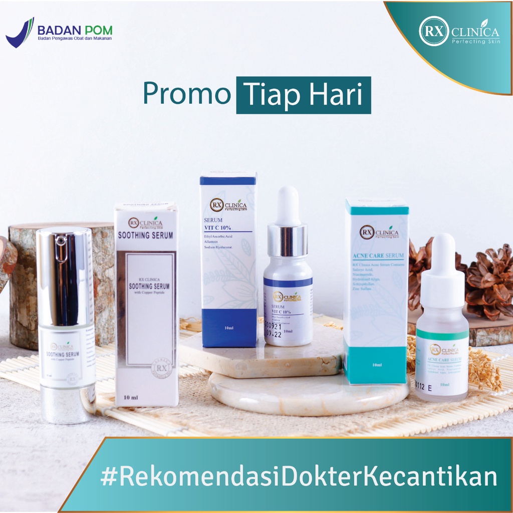 RX Clinica Paket Serum Acne Care Vit C dan Soothing Serum With Copper Peptide