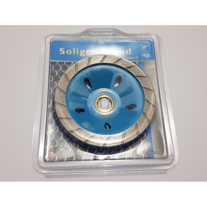 Mata gerinda poles beton Soligen diamond cup wheel Biru