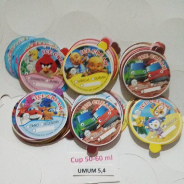 

100 pcs tutup es krim cup plastik 50//60 ml# tutup