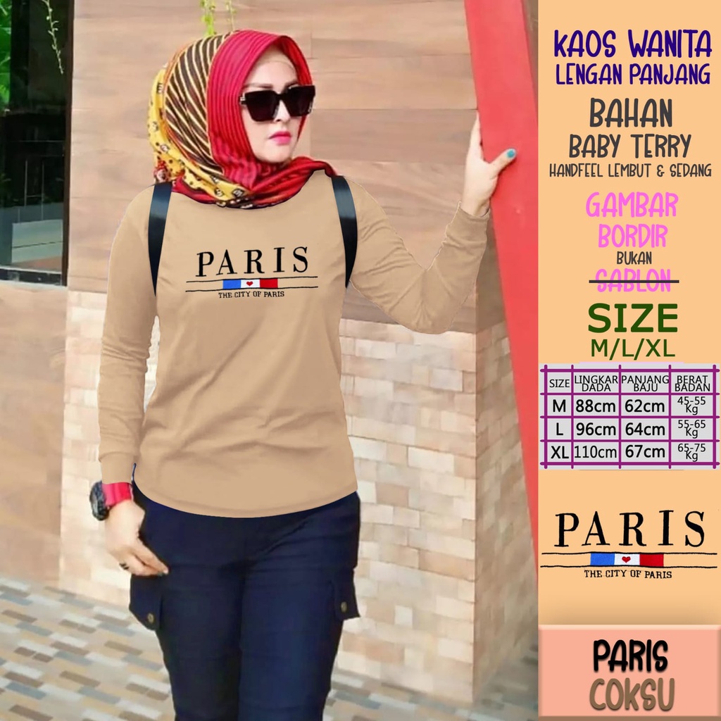 kaos lengan panjang wanita t shirt jaket sweater