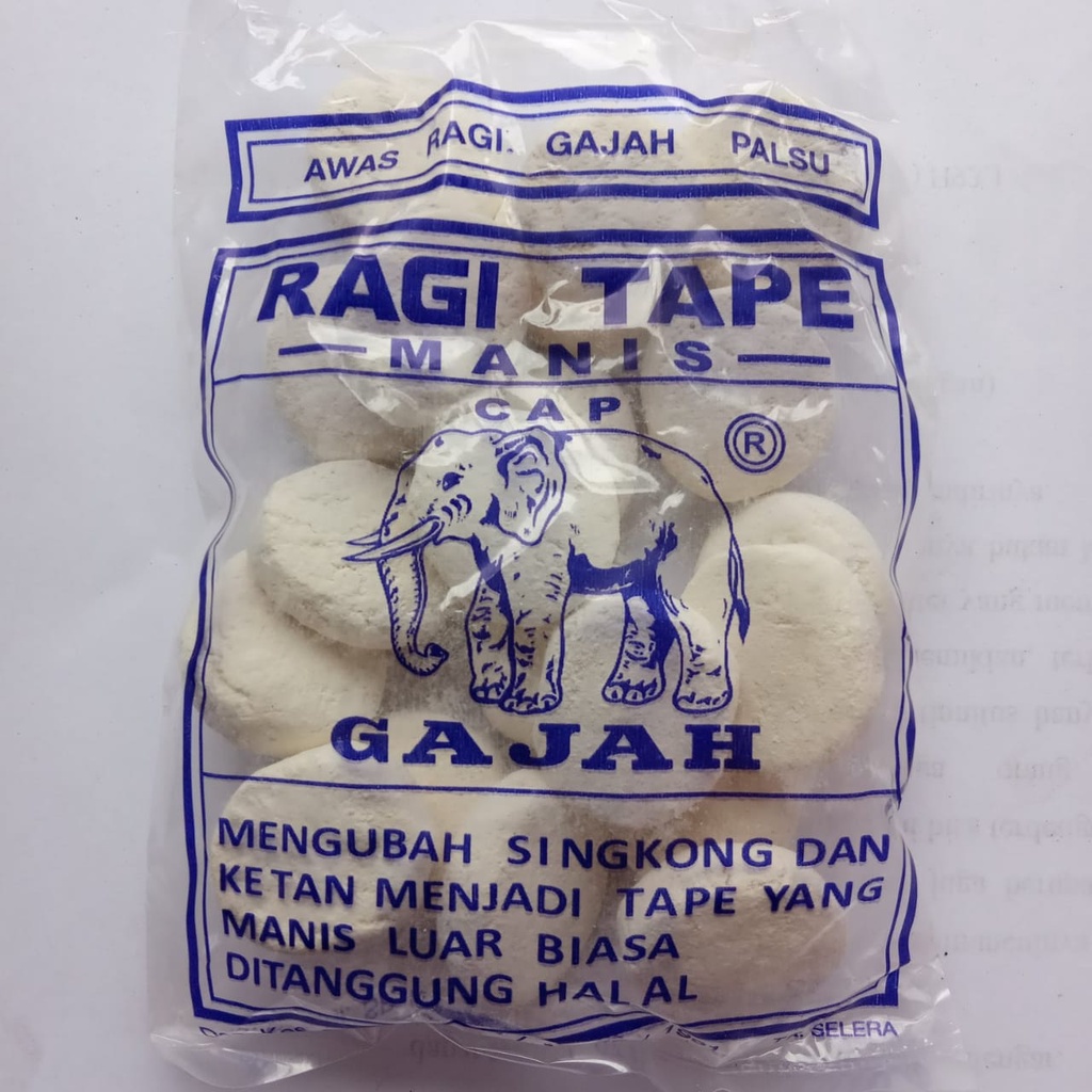 Ragi Tape Manis Cap Gajah, Ragi Tape Ketan Manis super, Ragi Tape Singkong, Ragi Tape Manis, Ragi Tape Ketan Singkong Manis Original, Ragi Tape Cap NKL, Ragi Tape NKL Original