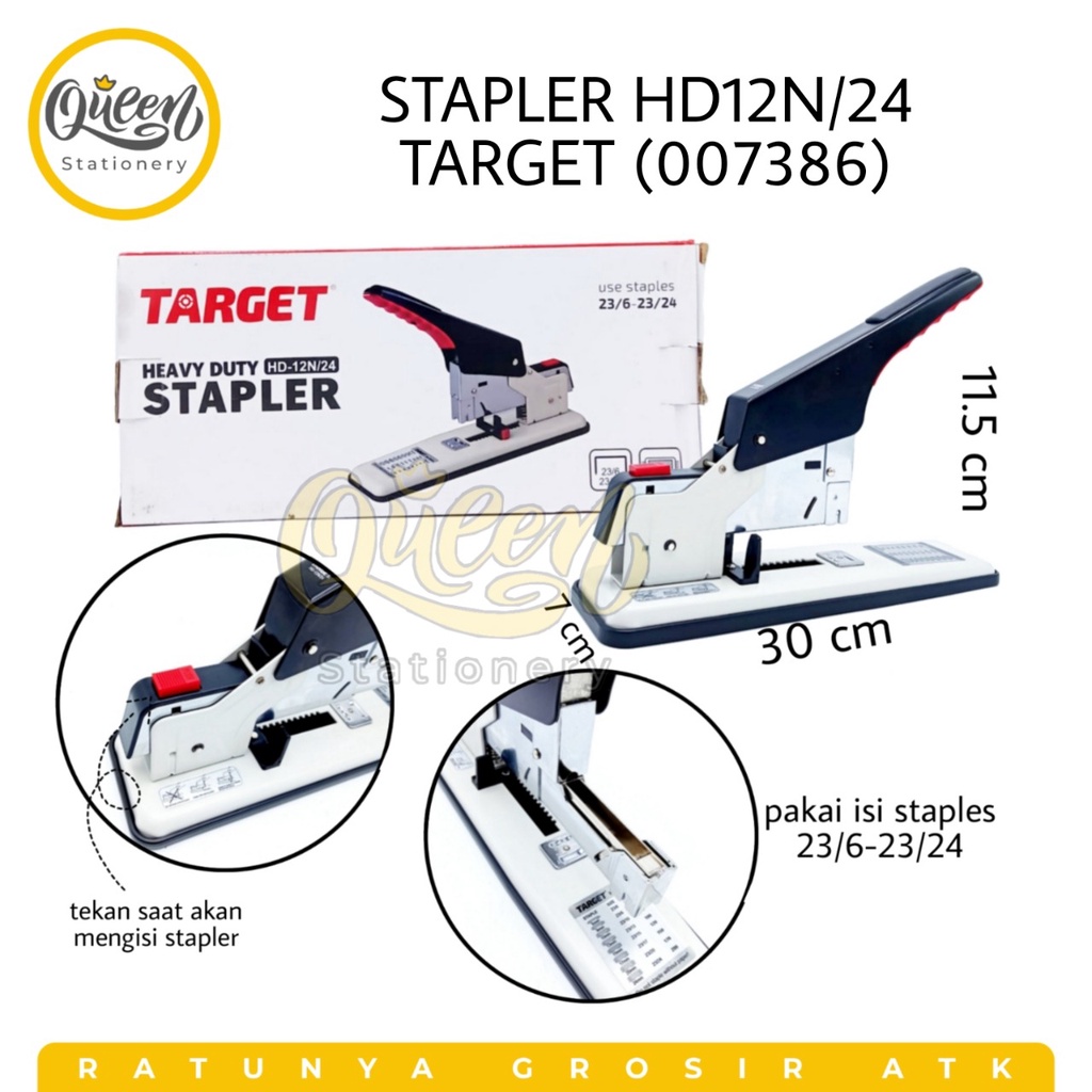 

1 PCS STAPLER HD12N/24 TARGET / STAPLES BESAR / STAPLES JILID / HEAVY DUTY STAPLER (007386)