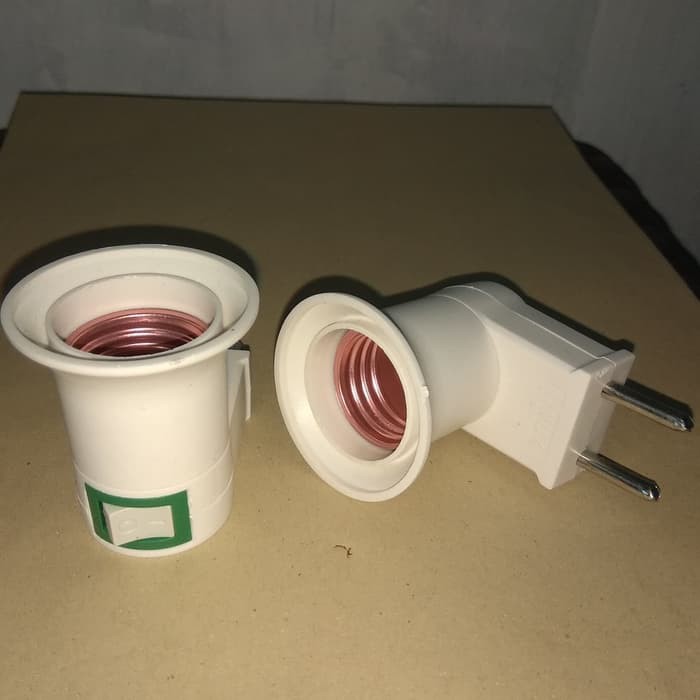 Fitting Colok Lampu + Saklar Tidur Bohlam Led Saklar Switch On Off Fiting colok plus skakel sakelar