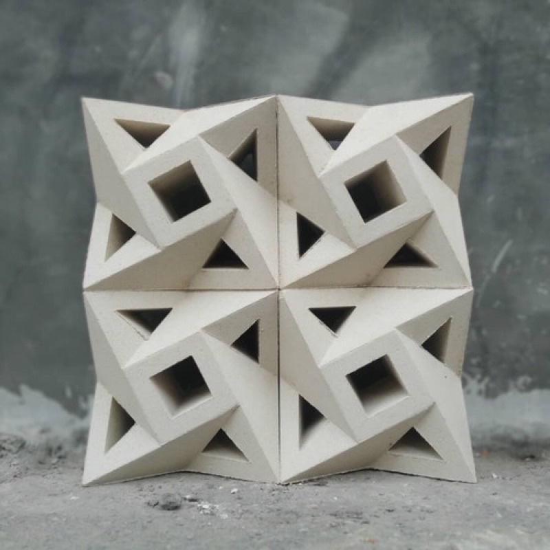 Roster beton kincir lb 5 / loster beton minimalis / lubang angin modern