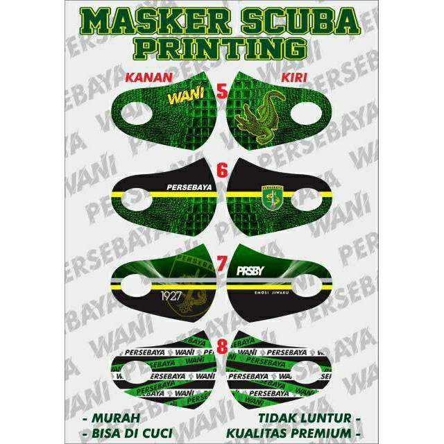 MASKER PERSEBAYA BONEK FULL PRINTING MURAH