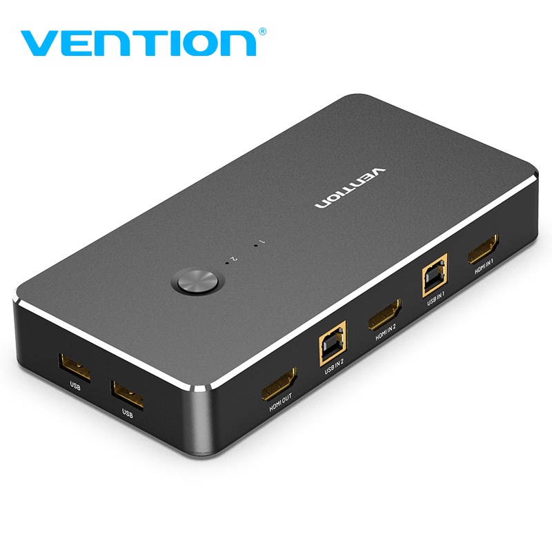 Vention KVM Switch HDMI 4K USB Printer Sharing Keyboard Mouse