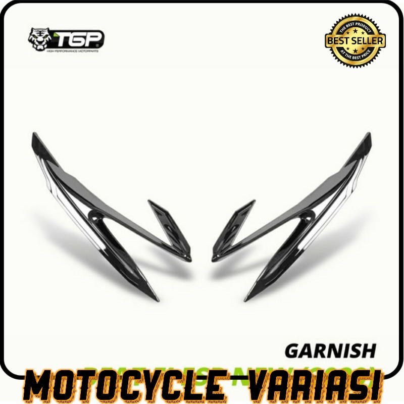 Lis garnish lampu honda beat deluxe 2020 beat street 2020 black chrome TGP