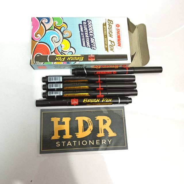 

Brush Pen Snowman warna Hitam